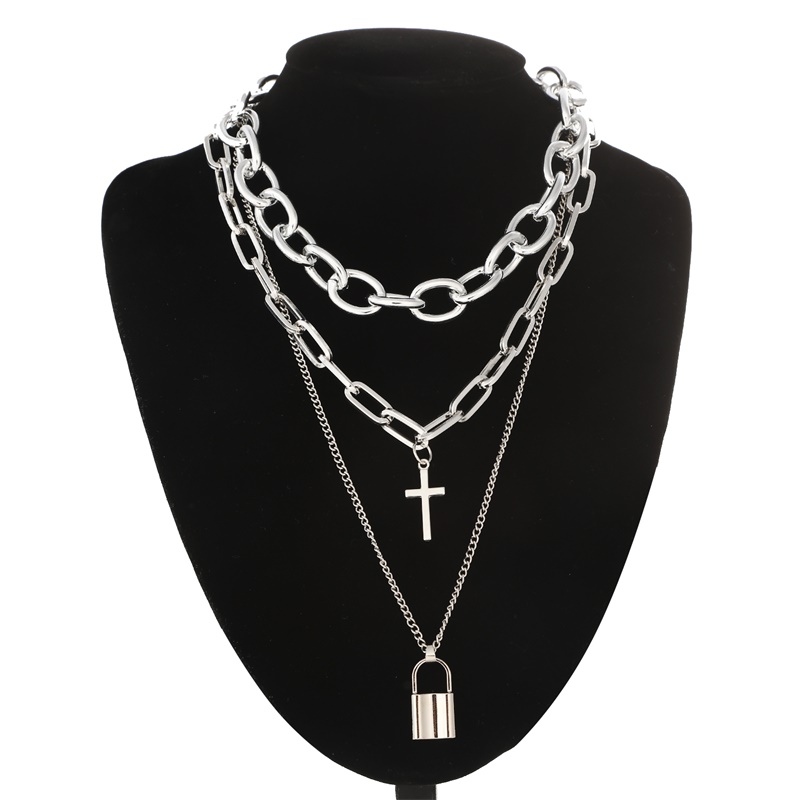 Men Accessories Neck Chain - FNQUFUJ 계층화 된 그런지 미적 보석