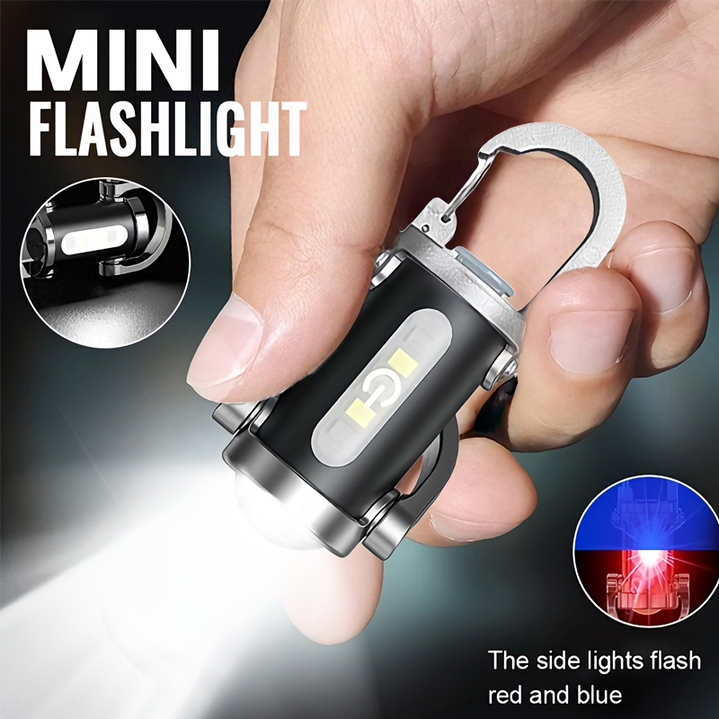 Men Keychain Accessories - 미니 키체인 손전등 충전식 포켓 COB