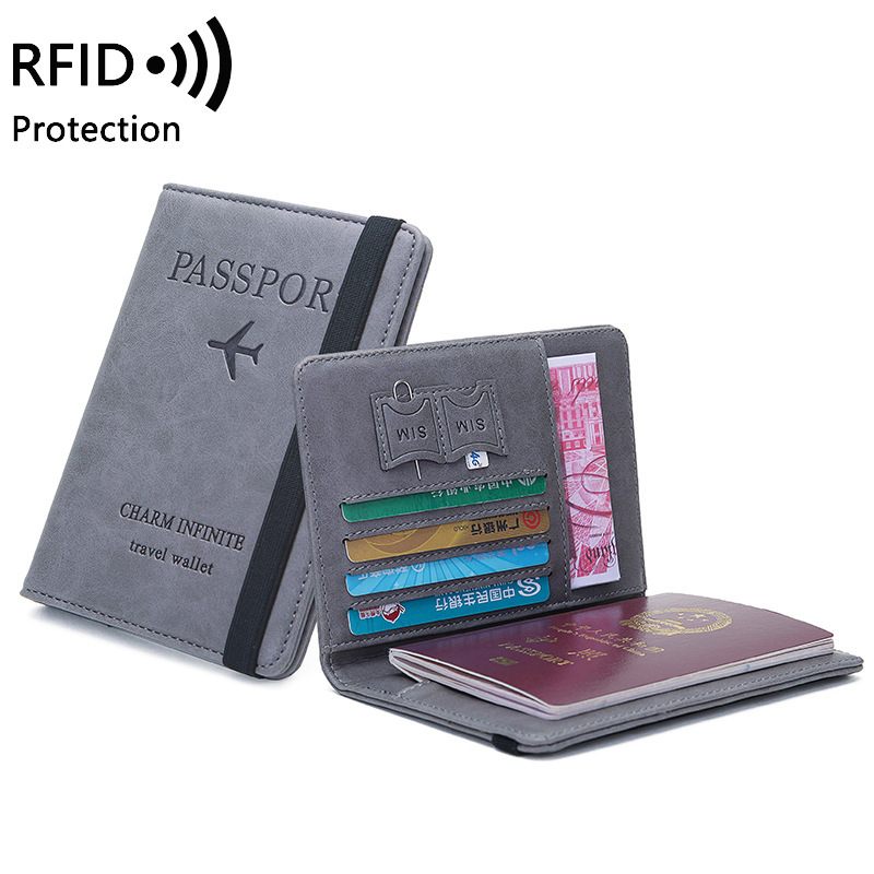 Passport Wallet Rfid - 남녀공용 PU 가죽 여권 홀더 -