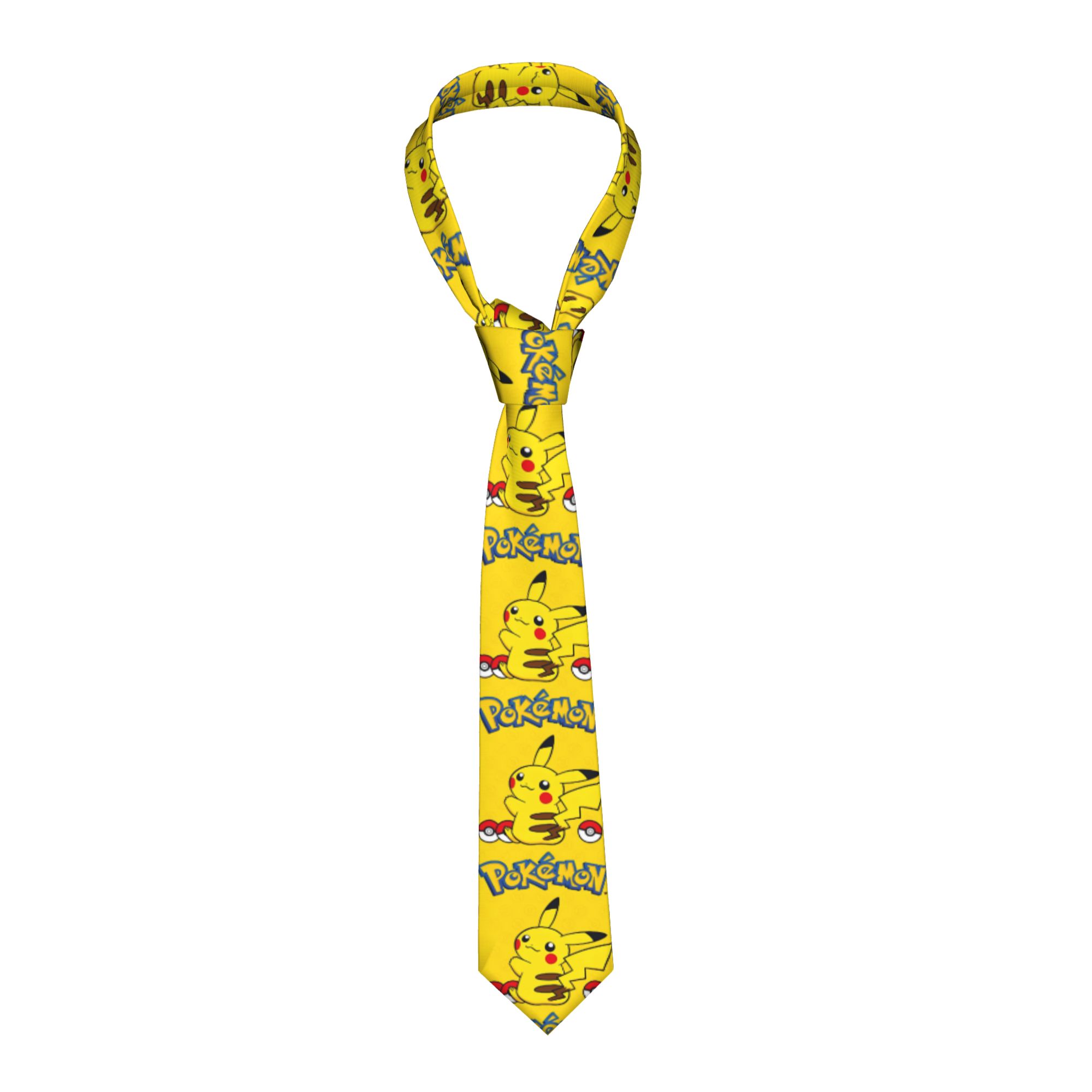 Men'S Accessories Office - 넥타이 피카추 사이덕 만화 만화 포켓몬