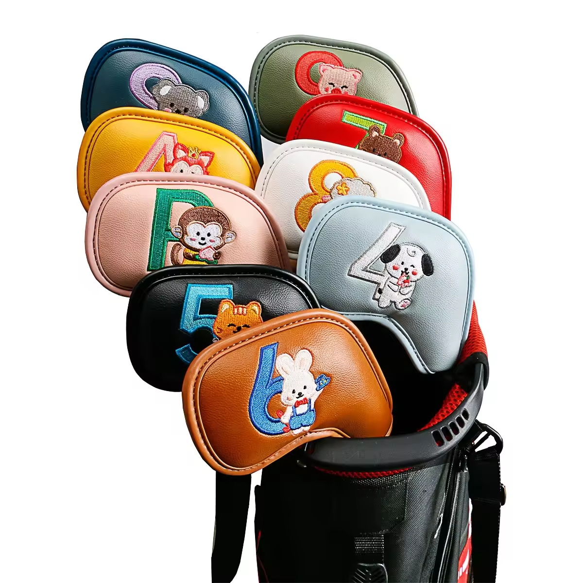 Men Accessories Gift - 9Pcs 귀여운 만화 동물 골프 아이언