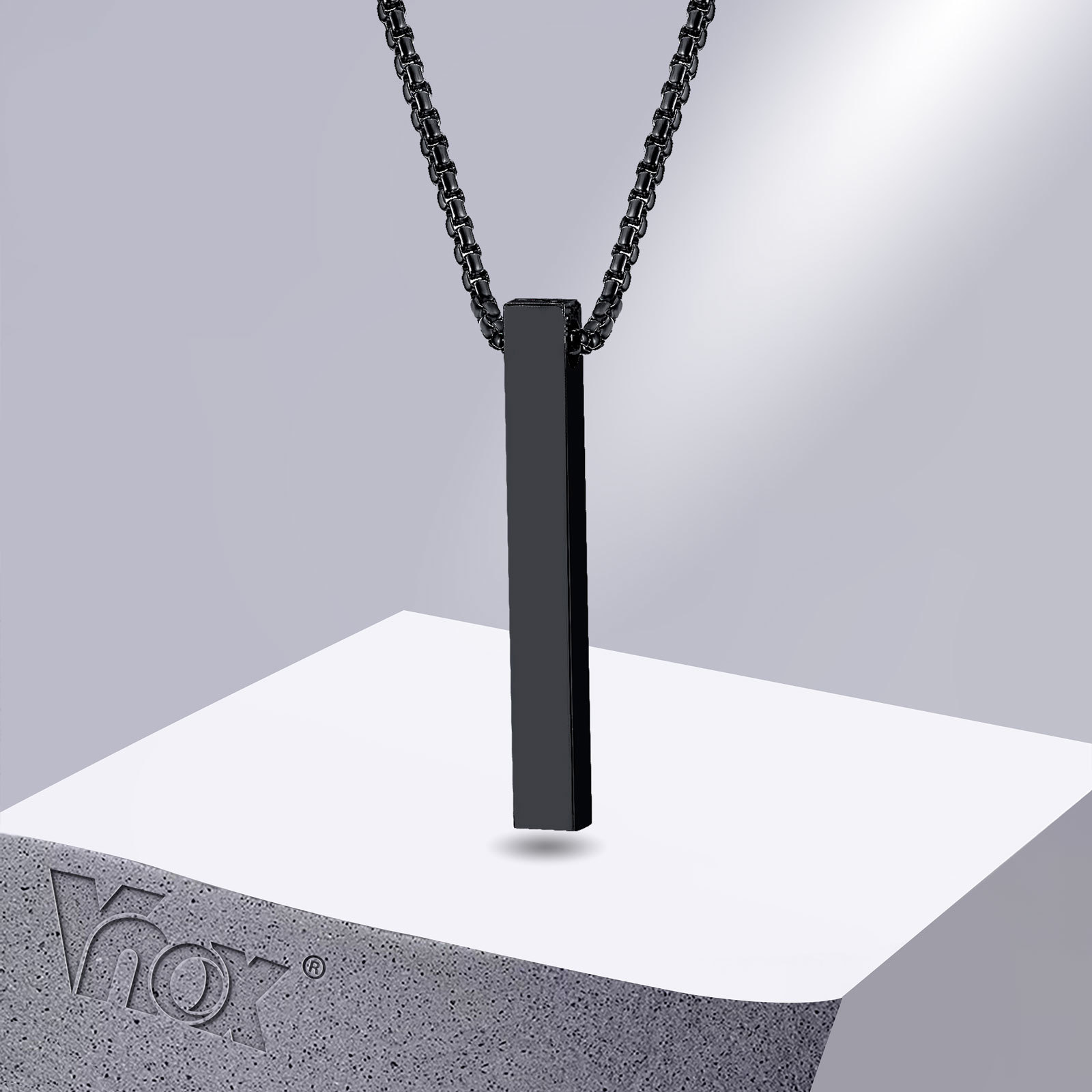 Men Accessories Neck Chain - 남성 여성을위한 Vnox 5mm 기둥 목걸이,