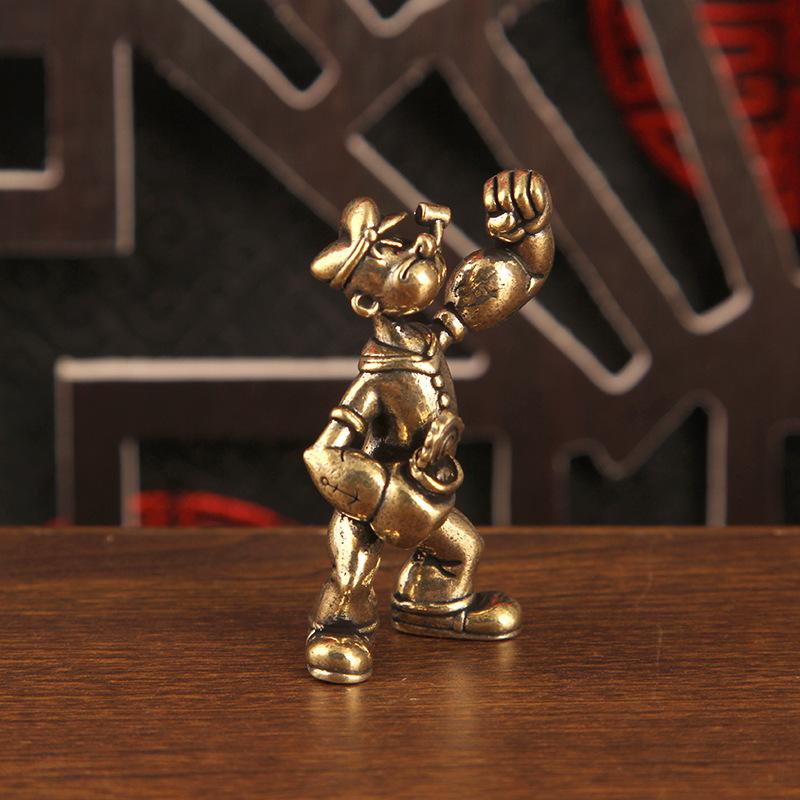 Men'S Accessories Office - 1/2Pcs Popeye 선원 남자 황동 입상
