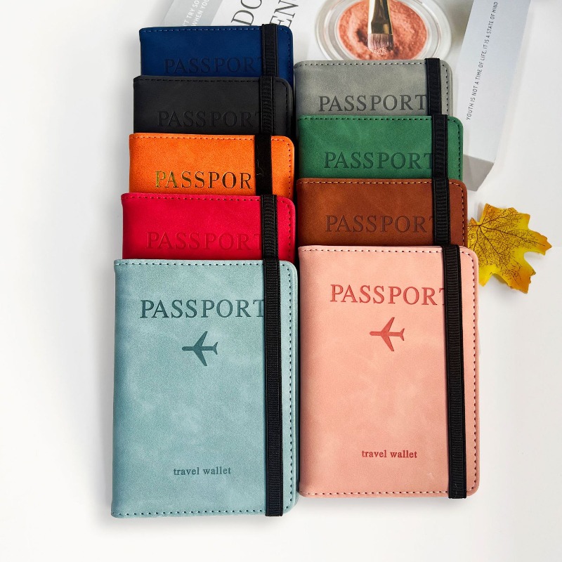 Passport Wallet Rfid - PU 가죽 여권 홀더, RFID 차단