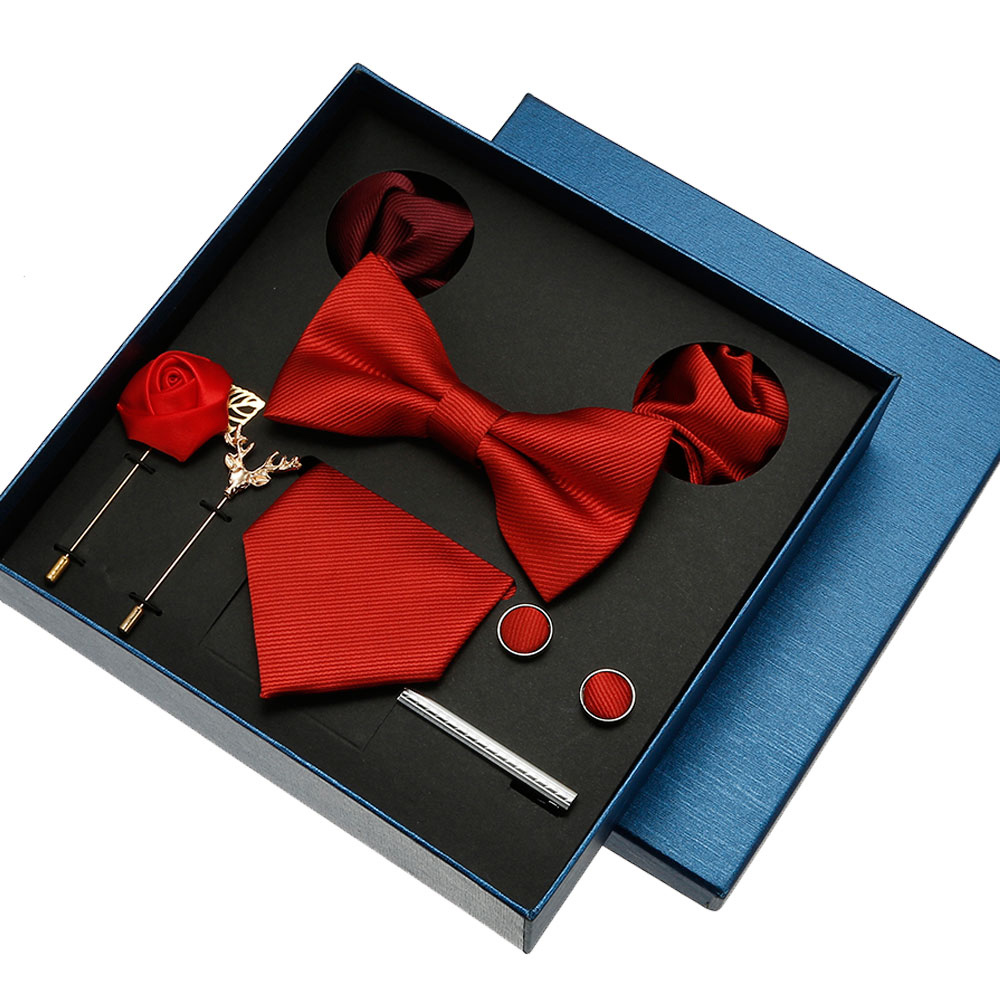 Neck Tie Set Box - 남자를위한 일반 넥타이 세트 솔리드 컬러