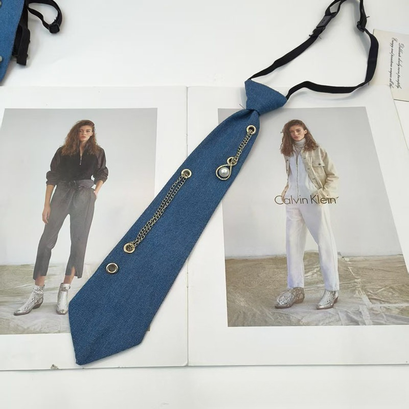 카우보이 스타일 블루 넥타이 JK 셔츠 태슬 체인 보타 - Men Accessories Neck Chain 리뷰 및 가격