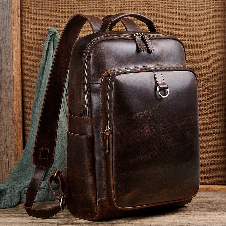 남성용 탑 그레인 왁스 가죽 노트북 백팩 |   비즈니 - Men'S Accessories Backpack 리뷰 및 가격