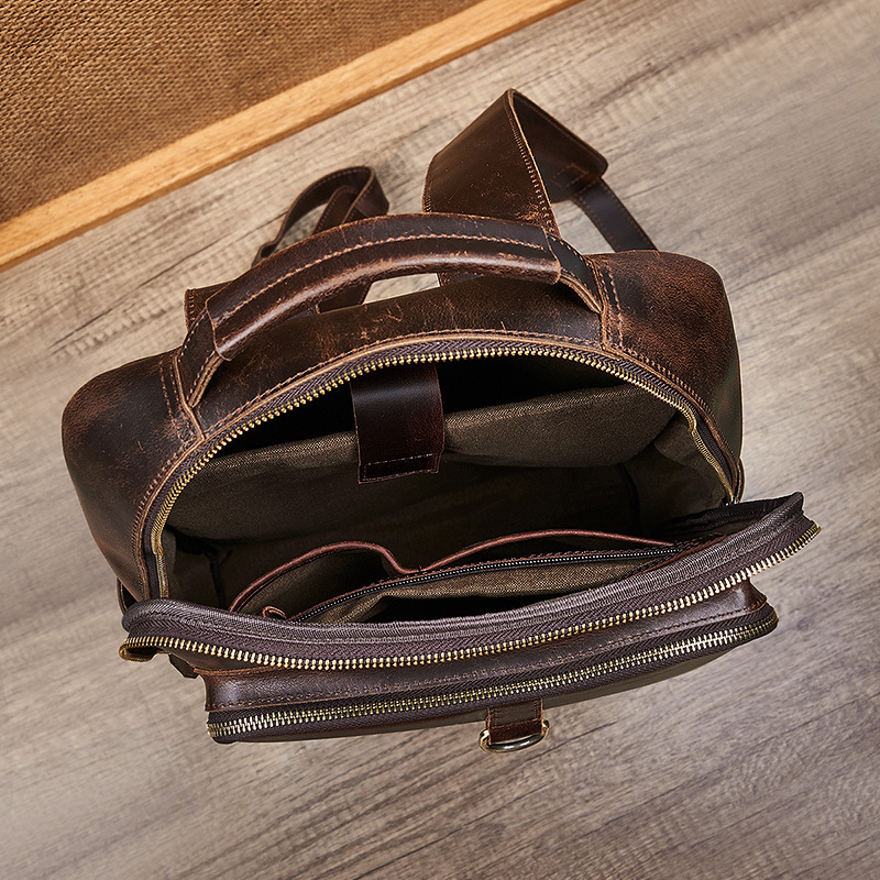 남성용 탑 그레인 왁스 가죽 노트북 백팩 |   비즈니 - Men'S Accessories Backpack 리뷰 및 가격