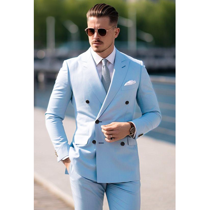 남성 정장 세트 2피스 스타일리시 블레이저 바지 비즈니 - Men Accessories Elegant 리뷰 및 가격