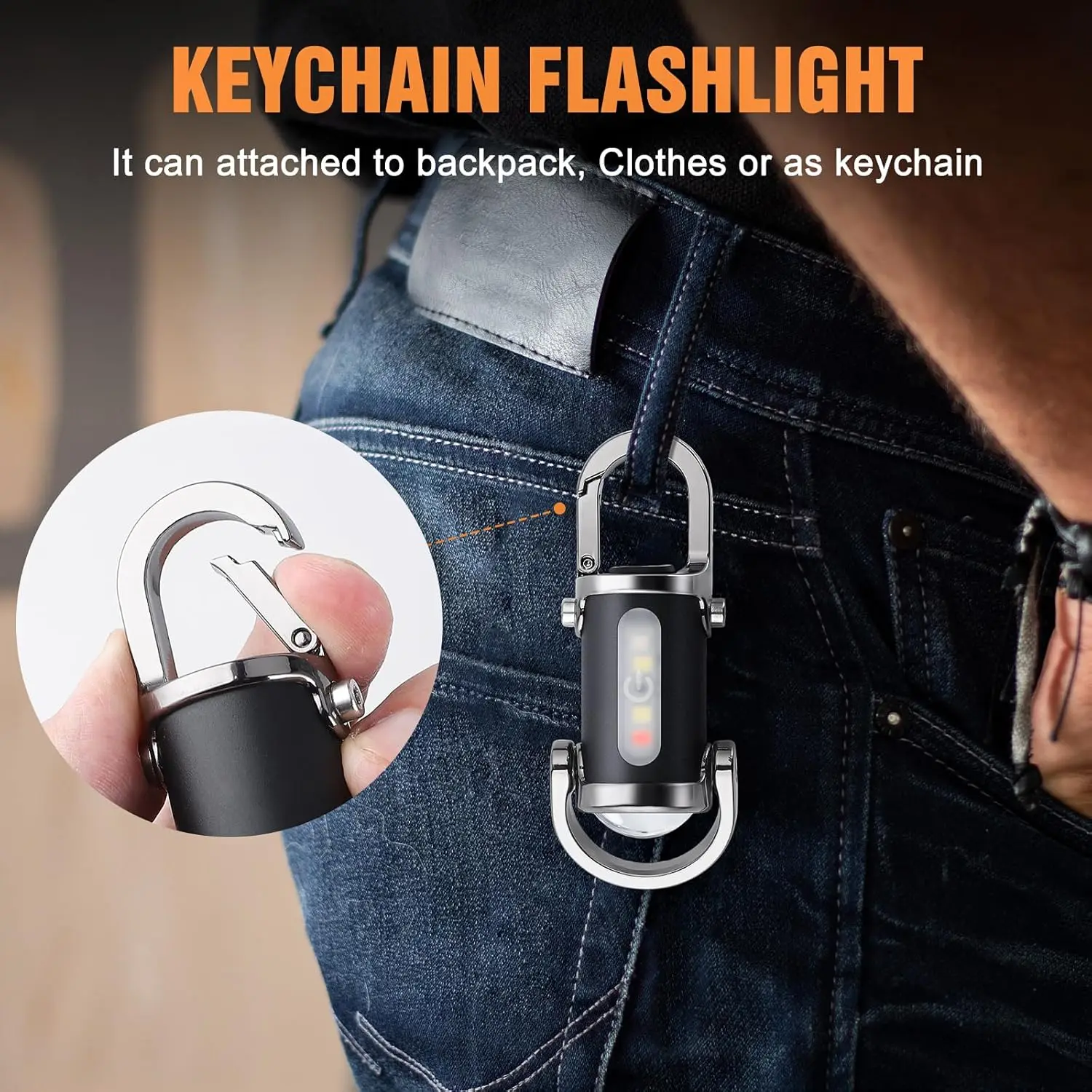 미니 키체인 손전등 충전식 포켓 COB 작업등 야외용  - Men Keychain Accessories 리뷰 및 가격