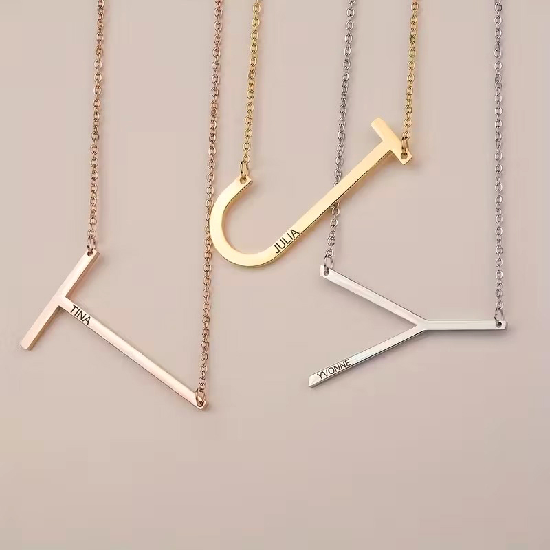 여성 남성용 맞춤 이니셜 이름 목걸이, 스테인리스 스틸 - Men Accessories Neck Chain 리뷰 및 가격