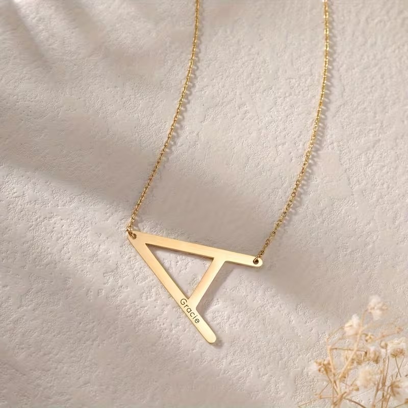 여성 남성용 맞춤 이니셜 이름 목걸이, 스테인리스 스틸 - Men Accessories Neck Chain 리뷰 및 가격