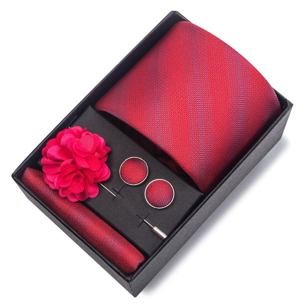 도매 선물 상자 패션 8 cm 레드 페이즐리 넥타이 세 - Neck Tie Set Box 리뷰 및 가격