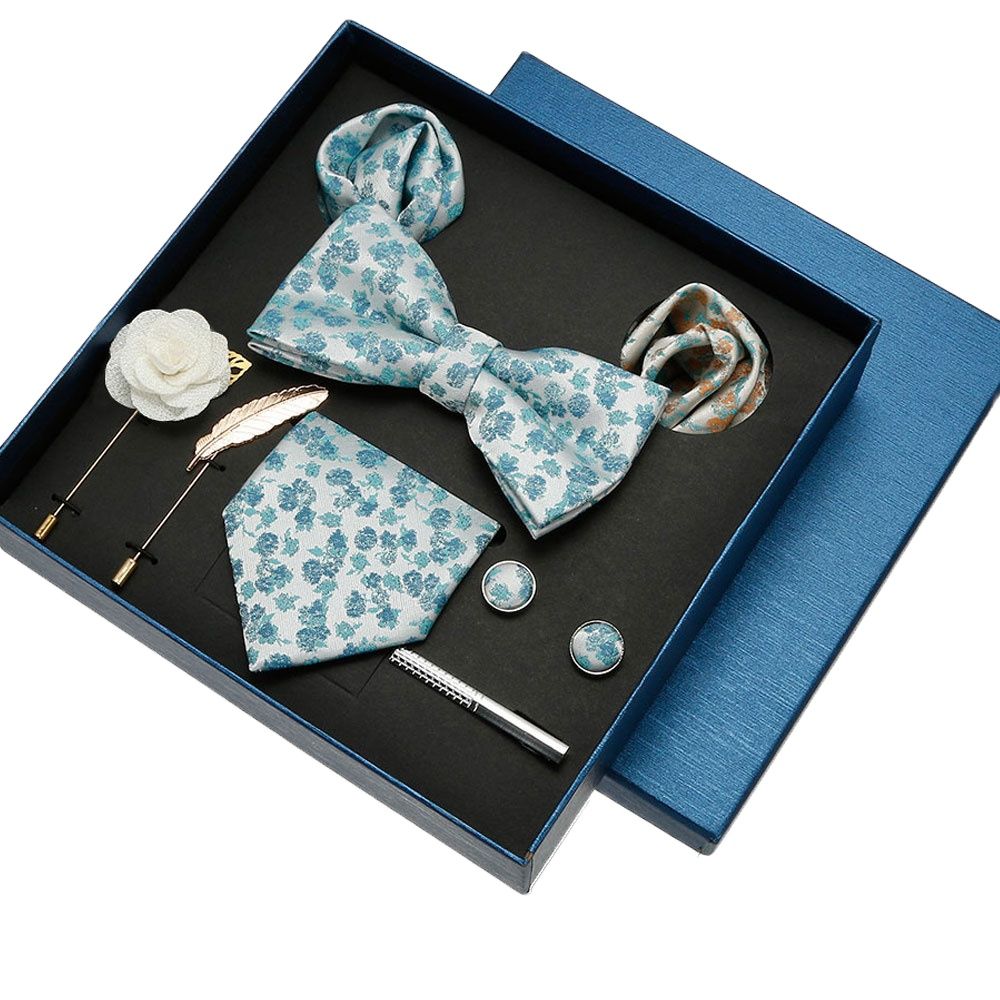 남성용 럭셔리 실크 타이 행키 세트, 넥타이, 나비 넥 - Neck Tie Set Box 리뷰 및 가격