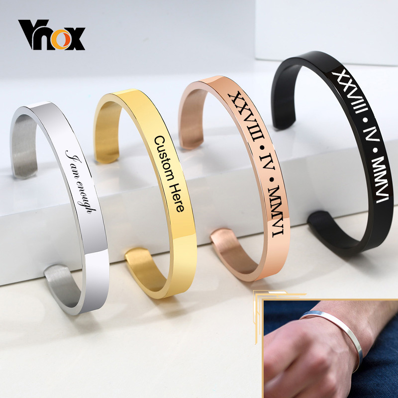 Vnox Dropshipping 남성 여성을위한 맞춤형 - Men'S Accessories Jewelry Bracelet 리뷰 및 가격