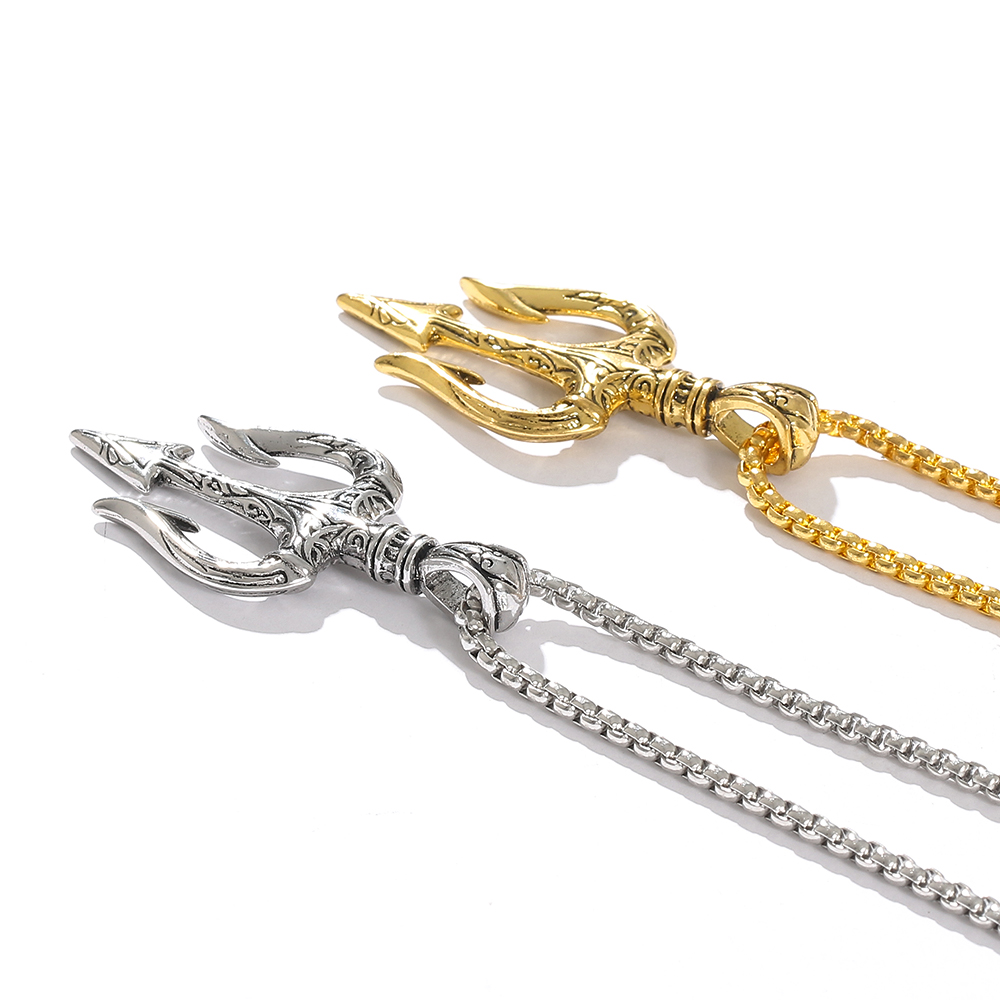 펑크 빈티지 넵튠 트라이던트 펜던트 목걸이, 힙합 보이 - Men Accessories Neck Chain 리뷰 및 가격