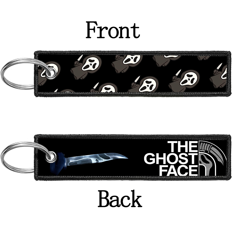 고스트 페이스 키체인 남녀공용 자수 키홀더 만화 키 태 - Men Keychain Accessories 리뷰 및 가격