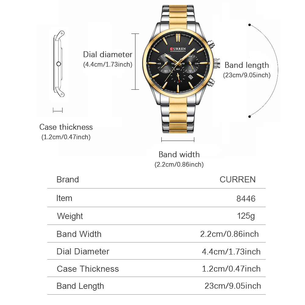 CURREN 캐주얼 쿼츠 크로노 스포츠 시계 남성용 브 - Men'S Accessories Jewelry Bracelet 리뷰 및 가격