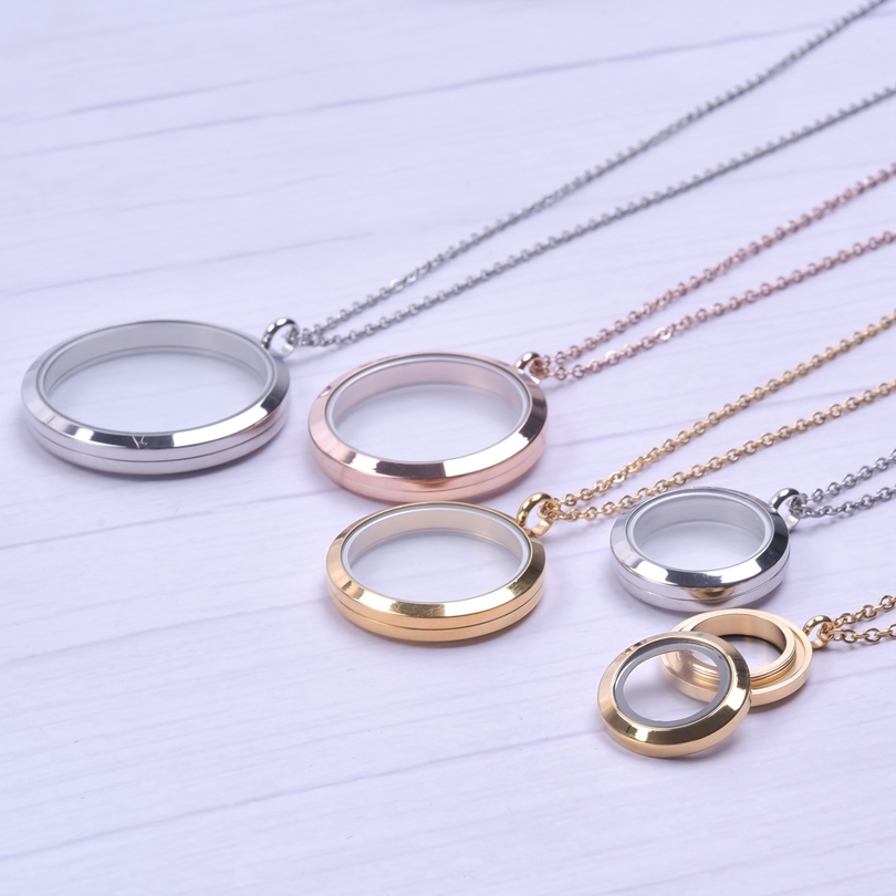 라운드 펜던트 목걸이 로켓 매력 여성을위한 스테인레스  - Men Accessories Neck Chain 리뷰 및 가격