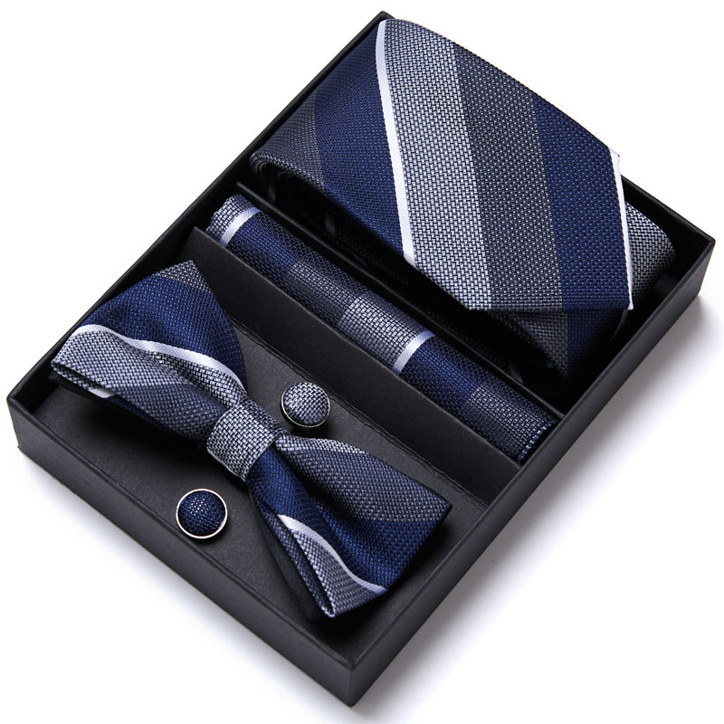 남성용 넥타이 정장 드레스 턱시도 넥타이 손수건 나비  - Neck Tie Set Box 리뷰 및 가격