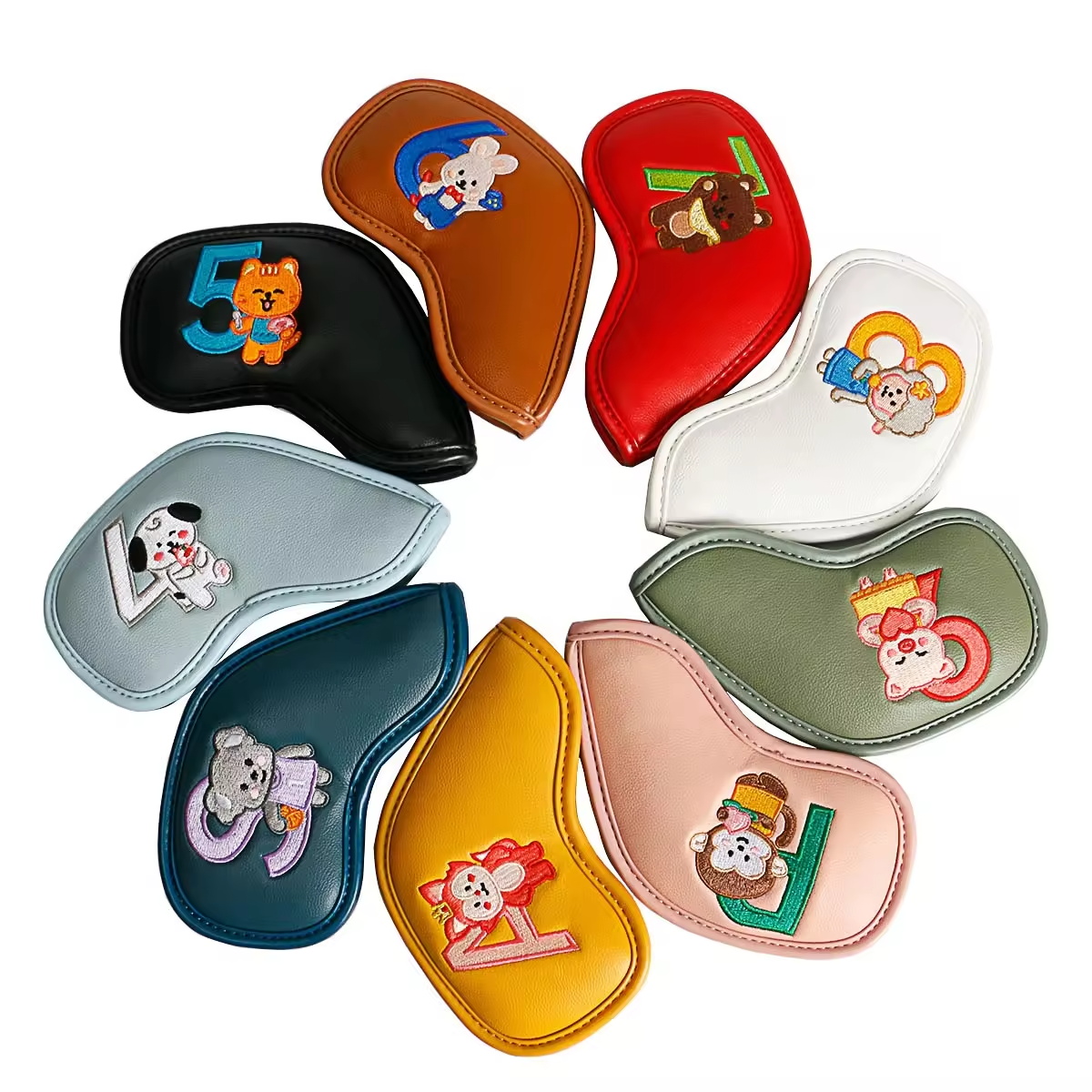 9Pcs 귀여운 만화 동물 골프 아이언 헤드 커버, P - Men Accessories Gift 리뷰 및 가격