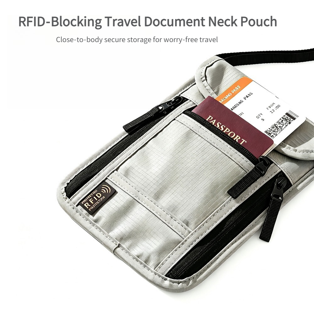 여행용 목걸이 지갑, RFID 차단 기능이 있는 여권  - Passport Wallet Rfid 리뷰 및 가격