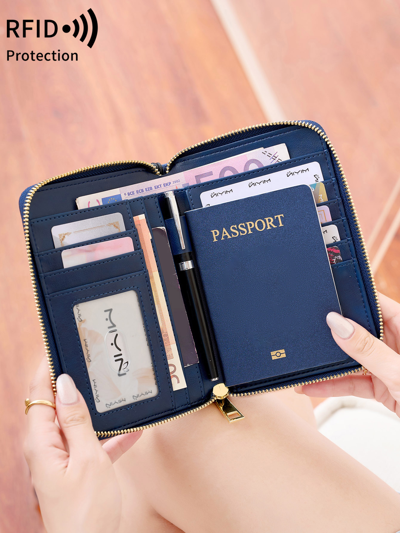 RFID 차단 여권 홀더, 이중 접이식 여행 지갑, 남 - Passport Wallet Rfid 리뷰 및 가격