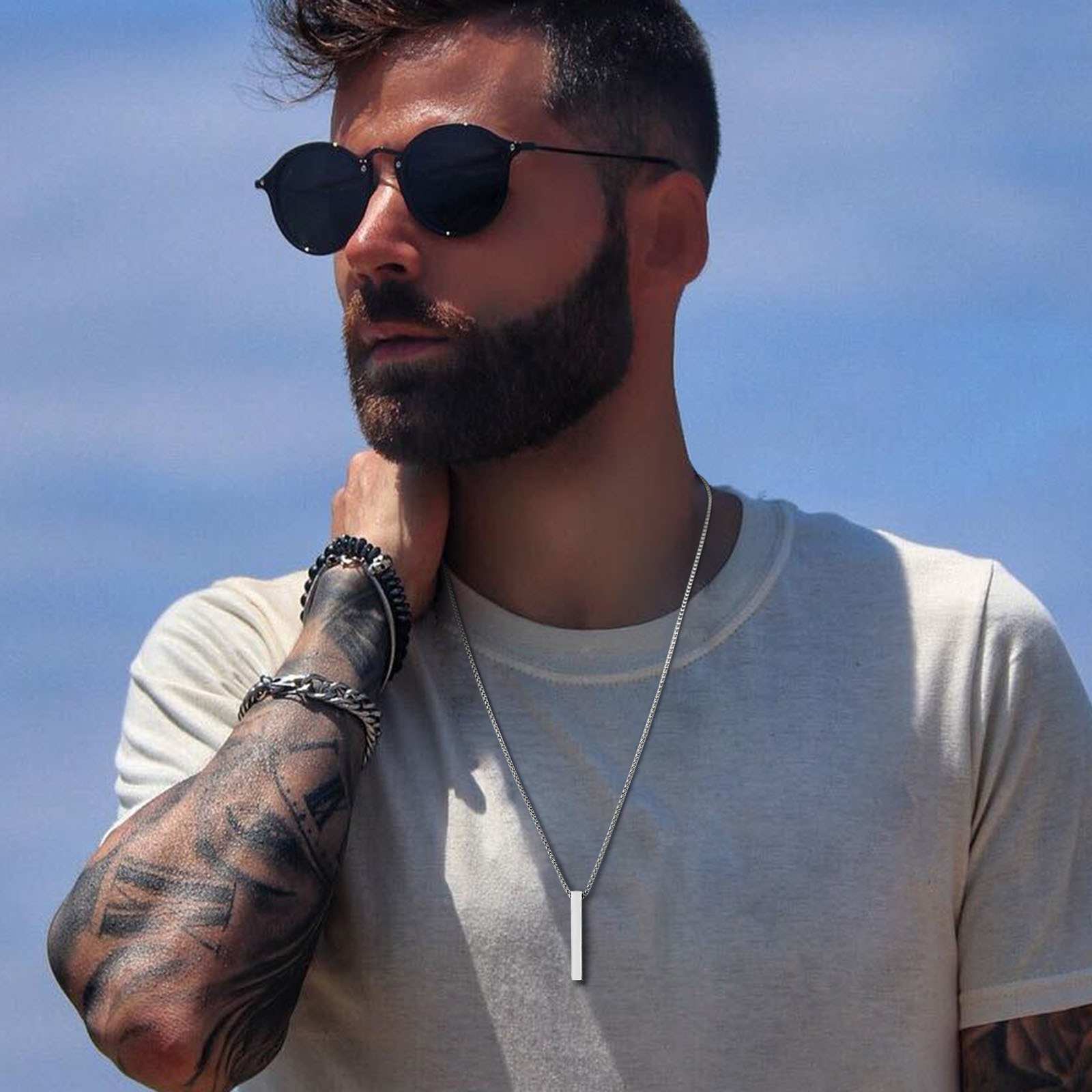 남성 여성을위한 Vnox 5mm 기둥 목걸이, 스테인레 - Men Accessories Neck Chain 리뷰 및 가격