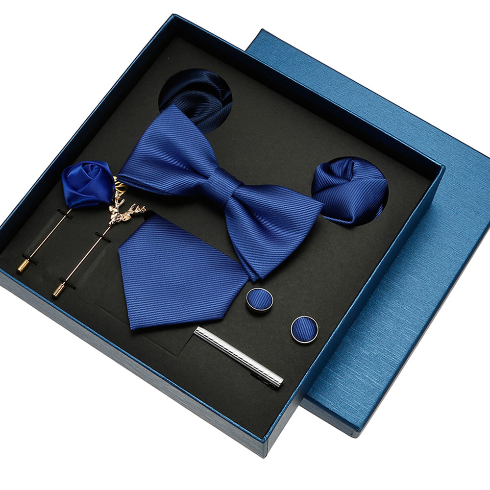 남자를위한 일반 넥타이 세트 솔리드 컬러 넥타이 포켓  - Neck Tie Set Box 리뷰 및 가격